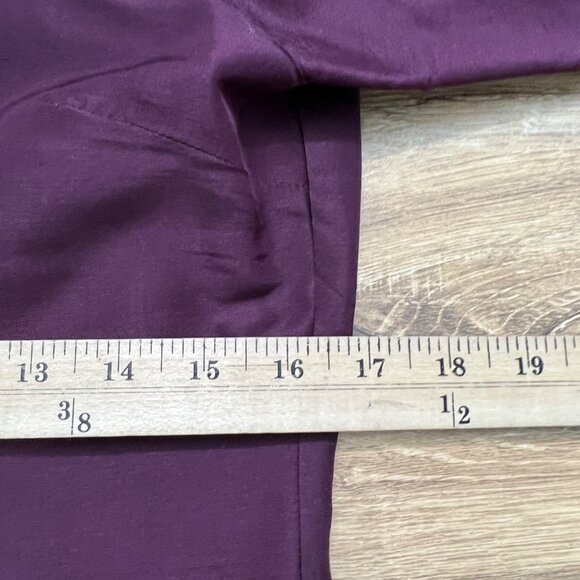 NY & Co Quiet Luxury Silk Button-Up Tunic Top with Deep Side Slits Size Small - Picture 9 of 9